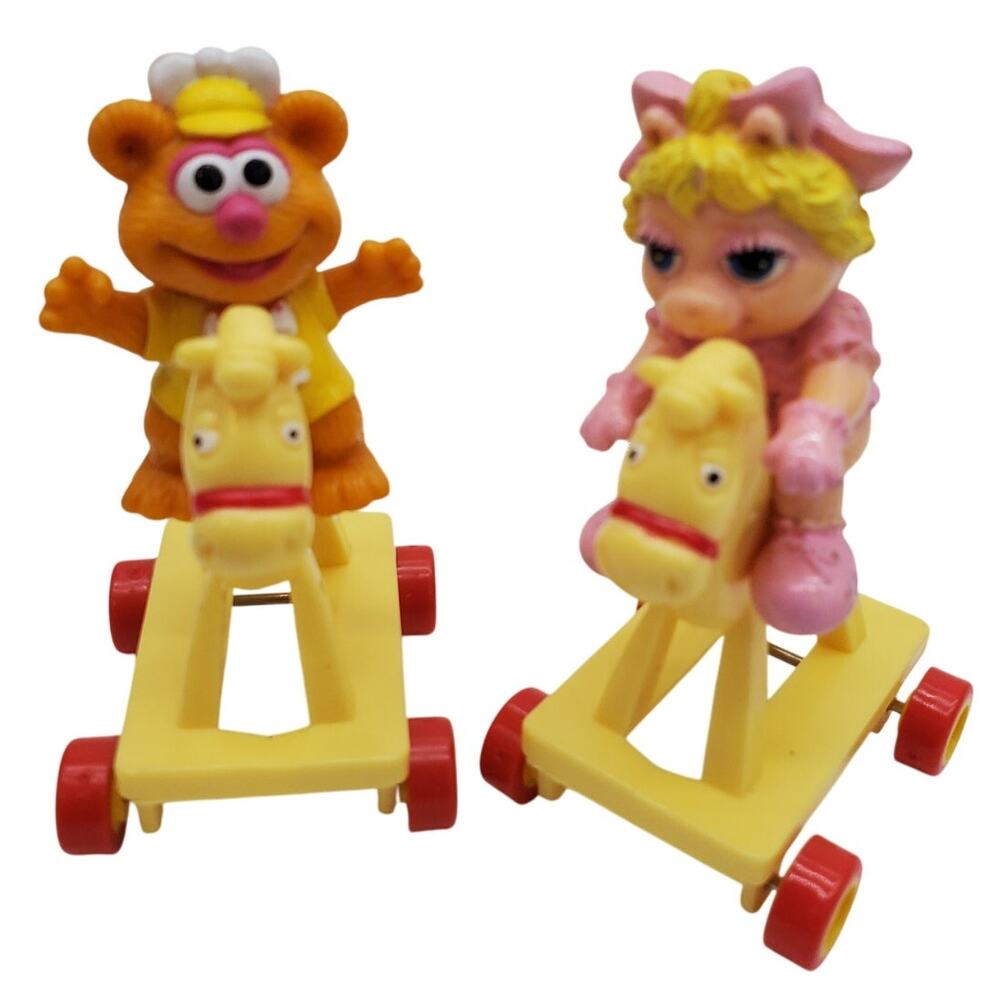 Muppet Babies Ms Piggy and Fozzy Bear Mcdonalds Happy Meal - 1986